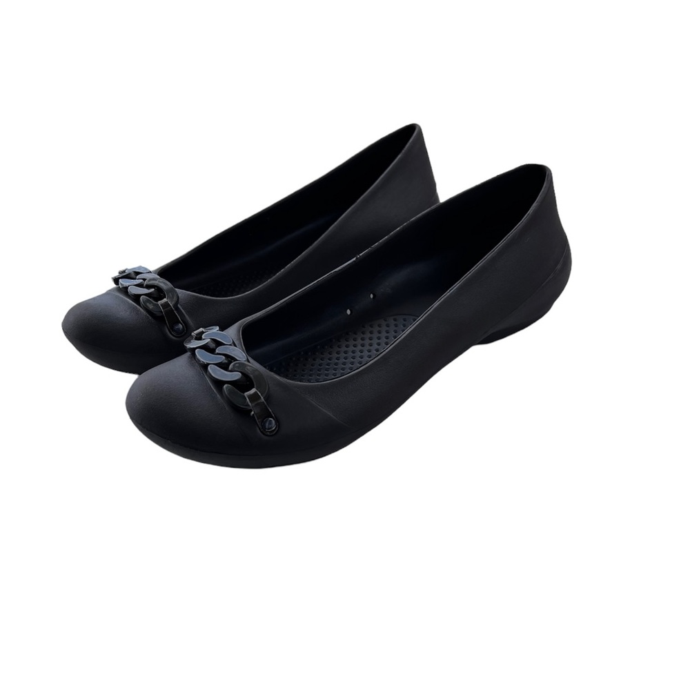 Crocs Gianna Chain Link Flats Color Chocolate Siz… - image 2